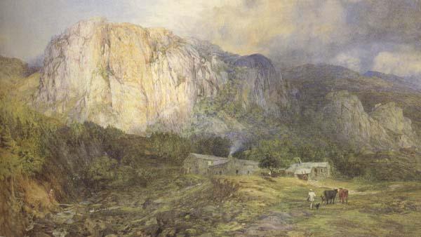 Henry Clarence Whaite,RWS Castle Rock,Cumberland (mk46) Spain oil painting art